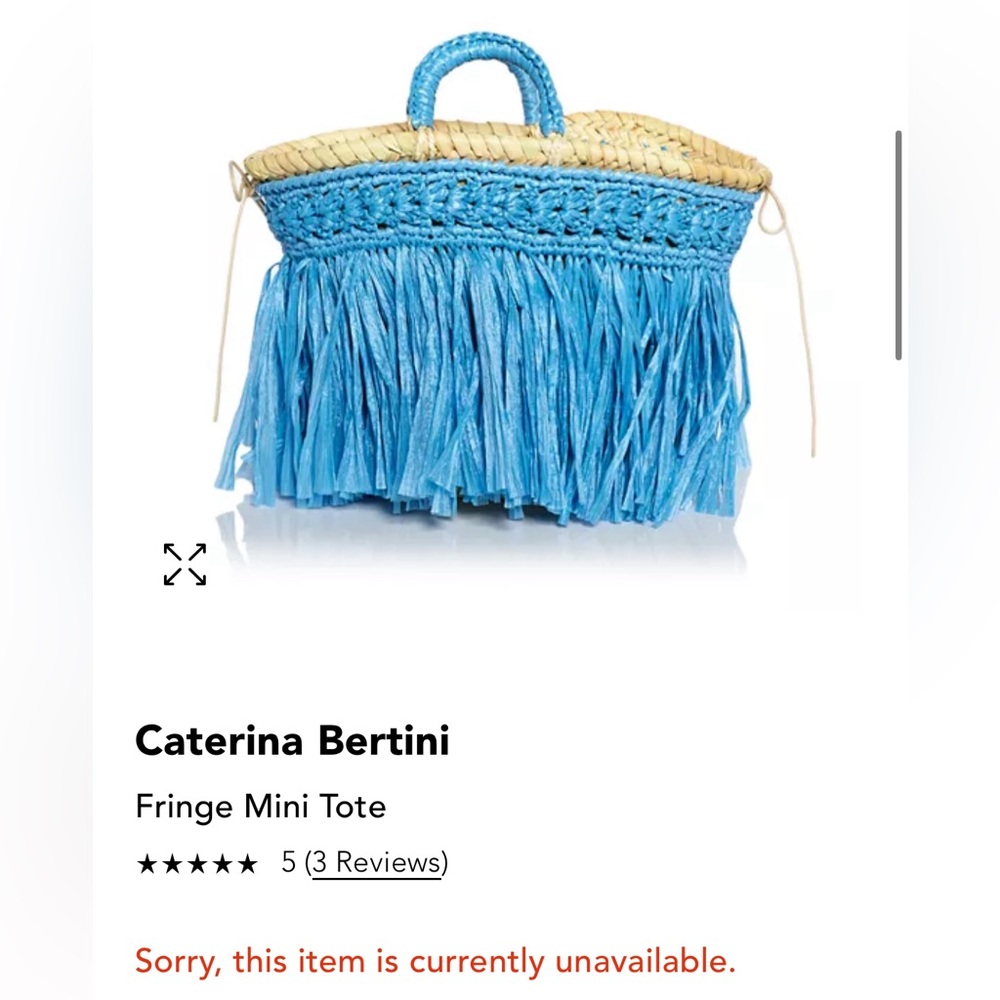 Brand New Caterina Bertini Fringe mini tote